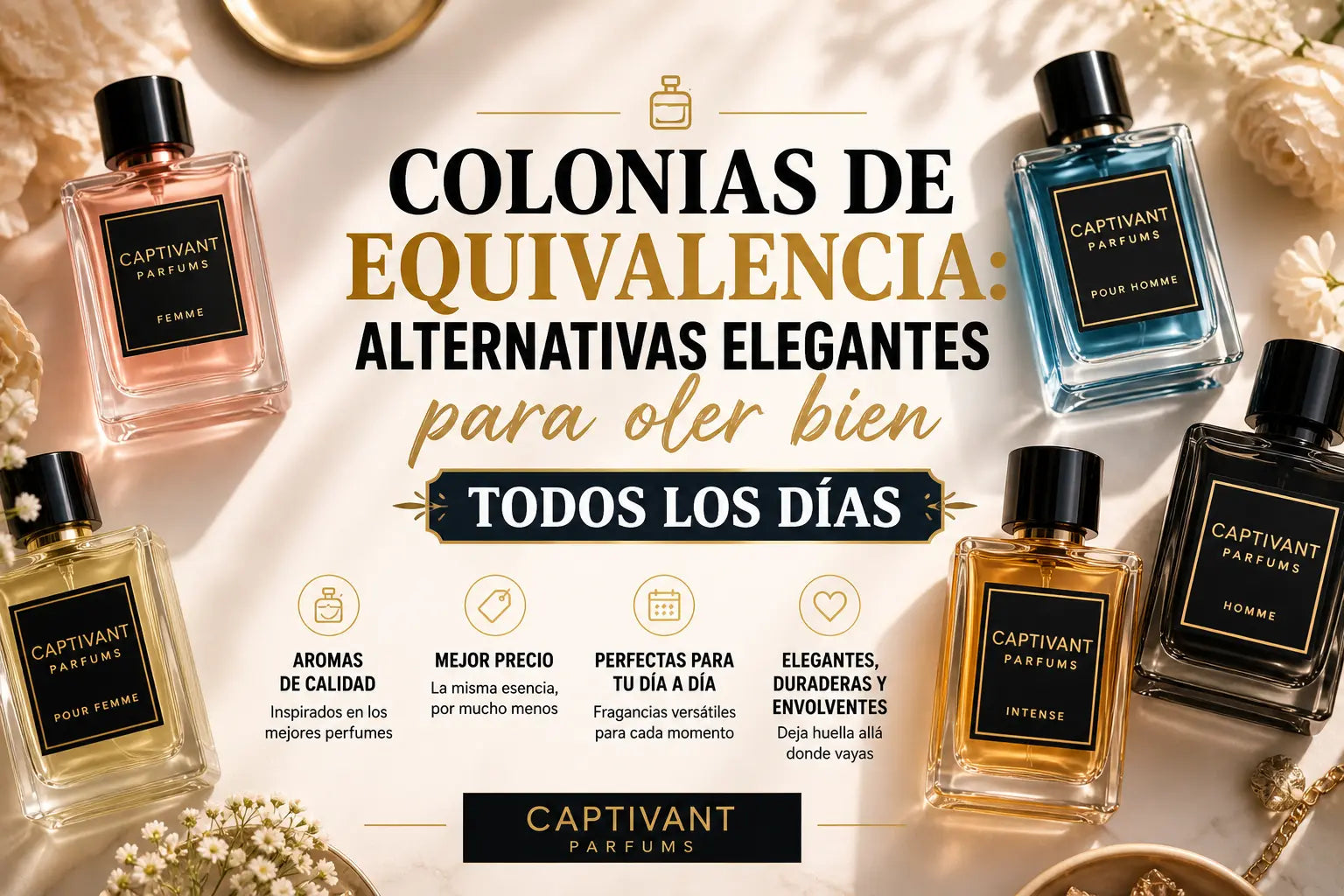 Colonias de equivalencia: alternativas elegantes para oler bien todos los días