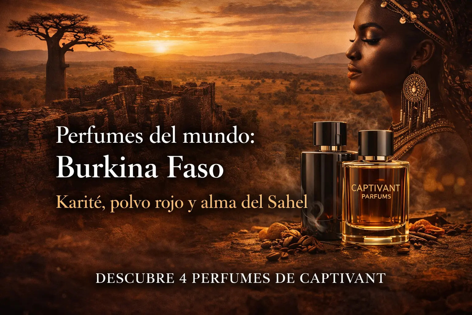 Perfumes del mundo: Burkina Faso — karité, polvo rojo y alma del Sahel