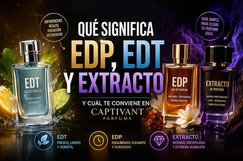 Qué significa EDP, EDT y extracto