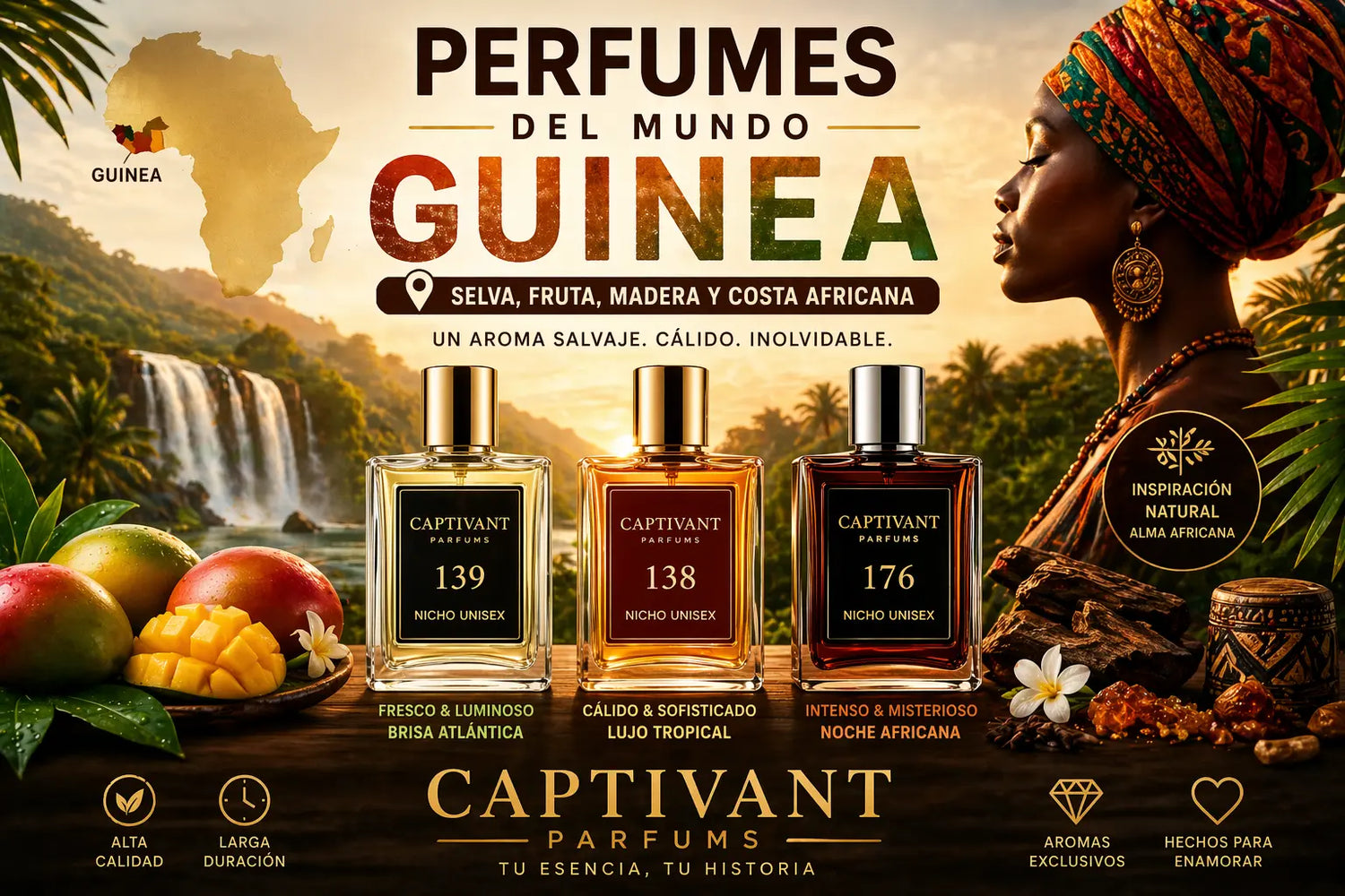 Perfumes del mundo: Guinea, el aroma salvaje entre selva tropical, mango, madera y costa africana