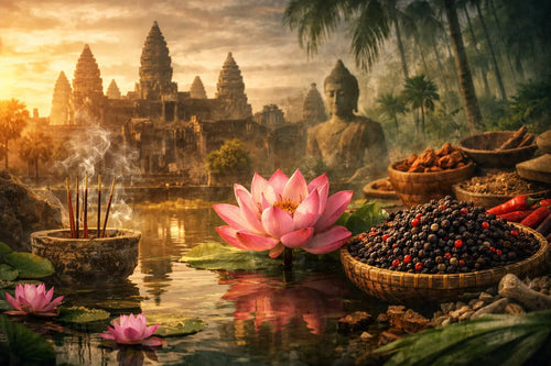 Perfumes del mundo: Camboya, entre loto, piedra mojada y pimienta de Kampot